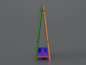 low poly cartoon kids drawing and writing board 3D Model