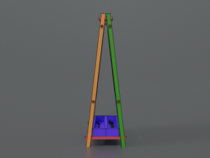 low poly cartoon kids drawing and writing board 3D Model