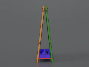 low poly cartoon kids drawing and writing board 3D Model
