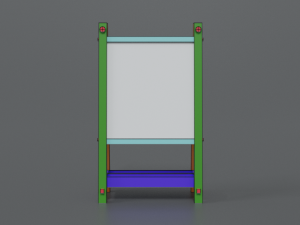 low poly cartoon kids drawing and writing board 3D Model