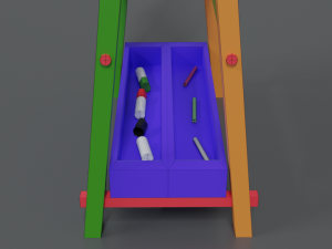low poly cartoon kids drawing and writing board 3D Model