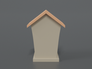 low poly cartoon bird house 3D Model