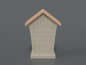 low poly cartoon bird house 3D Model