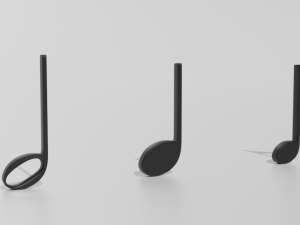 cartoon musical notes pack 01 Model 3D