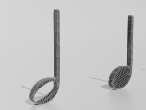 cartoon musical notes pack 01 Model 3D