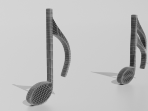 cartoon musical notes pack 01 Model 3D