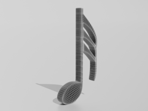 cartoon musical notes pack 01 Model 3D