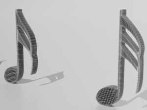 cartoon musical notes pack 01 Model 3D
