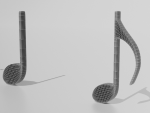 cartoon musical notes pack 01 Model 3D
