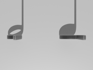 cartoon musical notes pack 01 Model 3D
