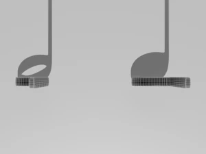 cartoon musical notes pack 01 3D Model