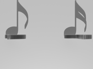 cartoon musical notes pack 01 Model 3D