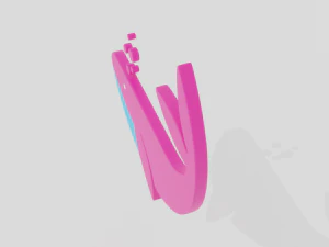 low poly cartoon whale decoration object 3D Model