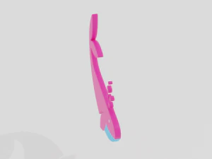 low poly cartoon whale decoration object 3D Model