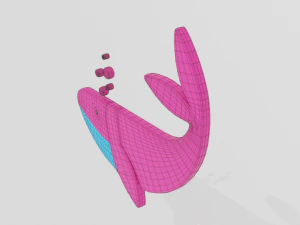 low poly cartoon whale decoration object 3D Model