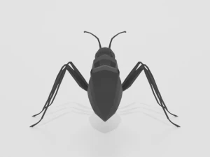 low poly cartoon ant 3D Model