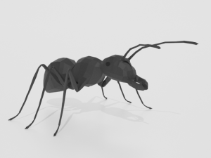 low poly cartoon ant 3D 모델