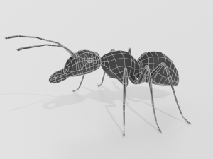 low poly cartoon ant 3D 모델