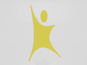 low poly cartoon happy kid logo 3Dモデル