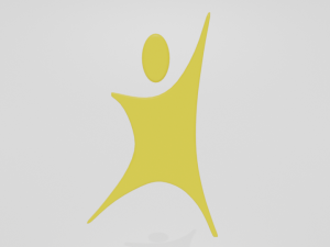 low poly cartoon happy kid logo 3Dモデル