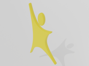 low poly cartoon happy kid logo 3Dモデル