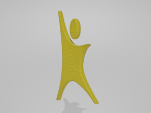 low poly cartoon happy kid logo 3Dモデル