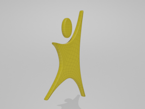 low poly cartoon happy kid logo 3Dモデル