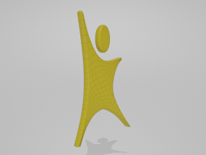 low poly cartoon happy kid logo 3Dモデル