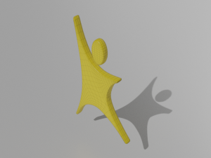 low poly cartoon happy kid logo 3Dモデル