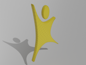 low poly cartoon happy kid logo 3Dモデル