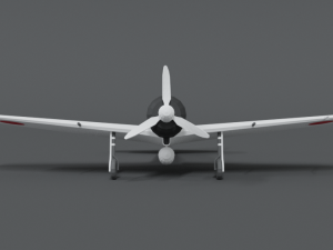 low poly cartoon mitsubishi a6m zero wwii airplane 3D Model