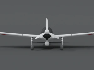 low poly cartoon mitsubishi a6m zero wwii airplane 3D Model