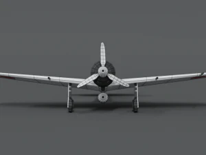 low poly cartoon mitsubishi a6m zero wwii airplane 3D Model