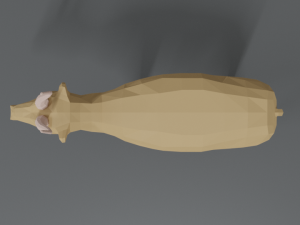 low poly cartoon saiga antelope 3D Model