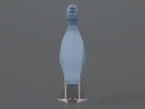 low poly cartoon shoebill stork 3D 모델