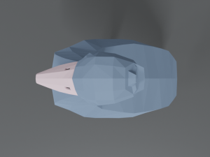 low poly cartoon shoebill stork 3D 모델