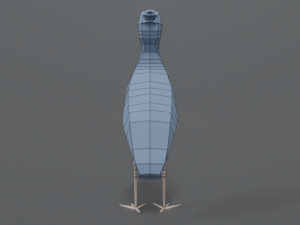low poly cartoon shoebill stork 3D 모델