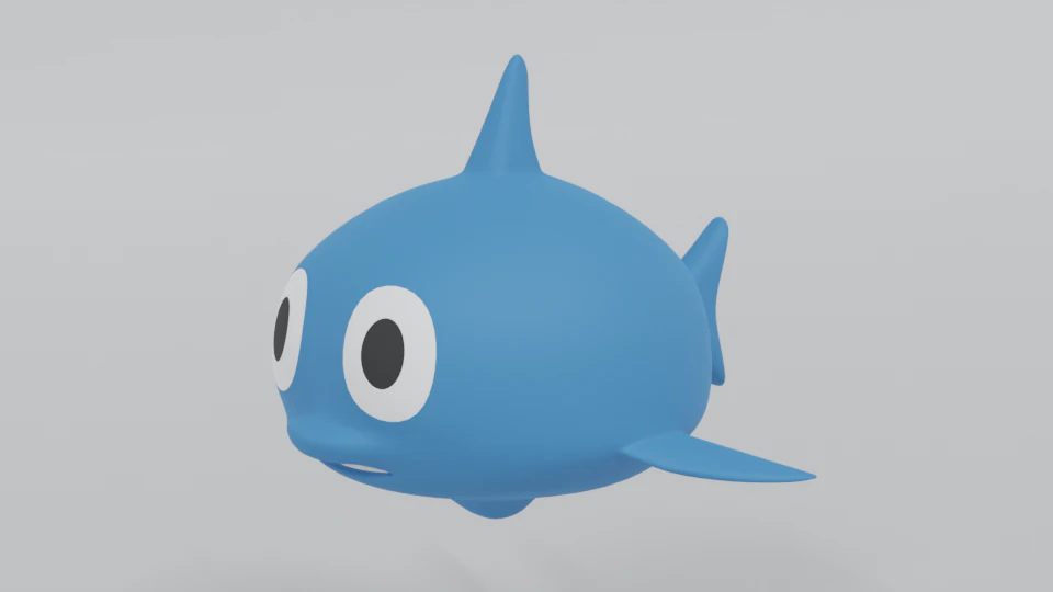 cartoon shark toy 3d 3D Model .c4d .max .obj .3ds .fbx .stl .blend