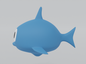 cartoon shark toy 3d Model 3D