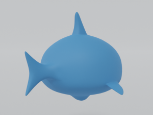 cartoon shark toy 3d Model 3D