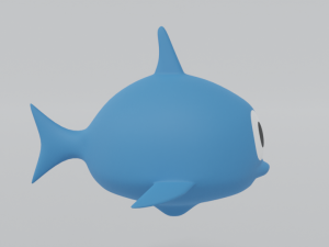 cartoon shark toy 3d Model 3D