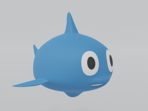 cartoon shark toy 3d Model 3D