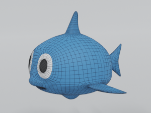 cartoon shark toy 3d Model 3D