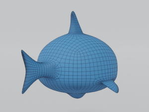 cartoon shark toy 3d Model 3D