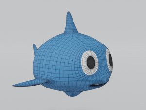 cartoon shark toy 3d Model 3D