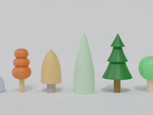 low poly cartoon tree toys 3Dモデル