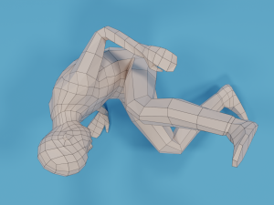 low poly break dance kid 3D मॉडल