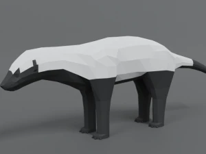 tasso del miele del fumetto low poly Modello 3D