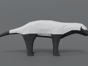 low poly cartoon honey badger Modelo 3D