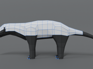 low poly cartoon honey badger Modelo 3D